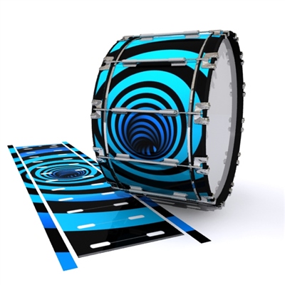 Dynasty 1st Generation Bass Drum Slip - Blue Vortex Illusion (Themed)