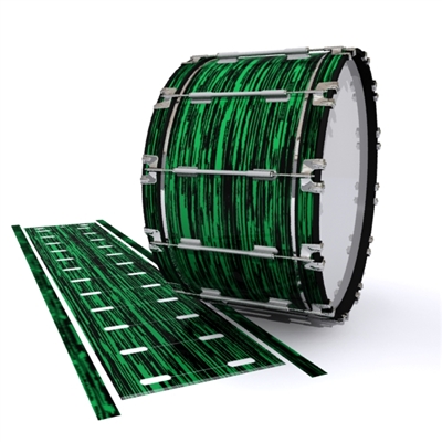 Dynasty 1st Generation Bass Drum Slip - Chaos Brush Strokes Green and Black (Green)