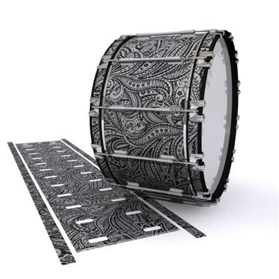 Dynasty 1st Generation Bass Drum Slip - Grey Paisley (Themed)