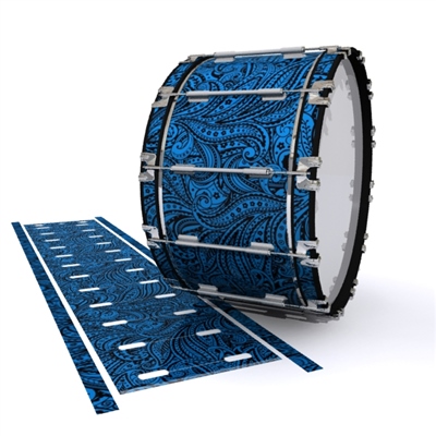 Dynasty 1st Generation Bass Drum Slip - Navy Blue Paisley (Themed)