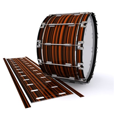 Dynasty 1st Generation Bass Drum Slip - Orange Horizon Stripes (Orange)