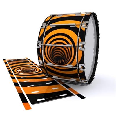 Dynasty 1st Generation Bass Drum Slip - Orange Vortex Illusion (Themed)2