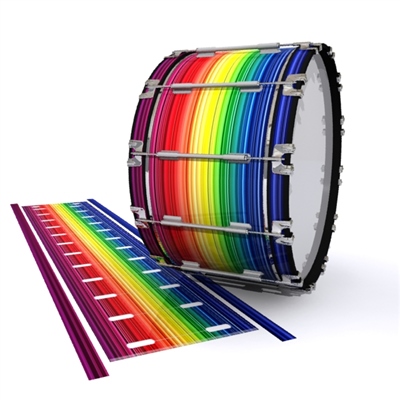 Dynasty 1st Generation Bass Drum Slip - Rainbow Stripes (Themed)