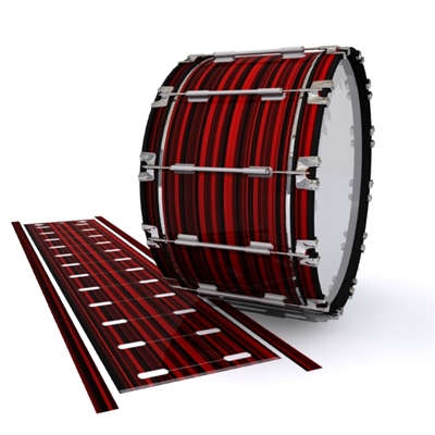Dynasty 1st Generation Bass Drum Slip - Red Horizon Stripes (Red)