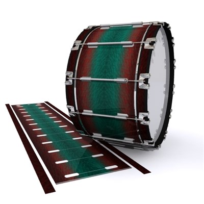 Dynasty 1st Generation Bass Drum Slip - Red River Fade (Red) (Aqua)