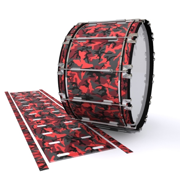 Dynasty 1st Generation Bass Drum Slip - Red Slate Traditional Camouflage (Red)