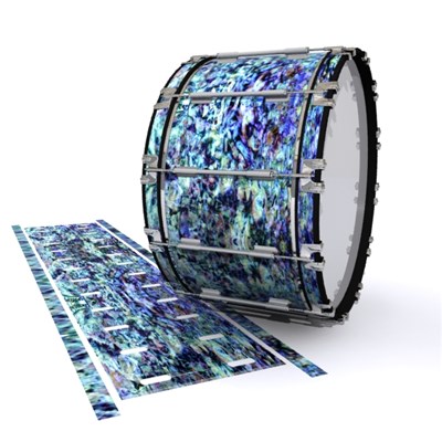 Dynasty 1st Generation Bass Drum Slip - Seabed Abalone (Blue) (Aqua)