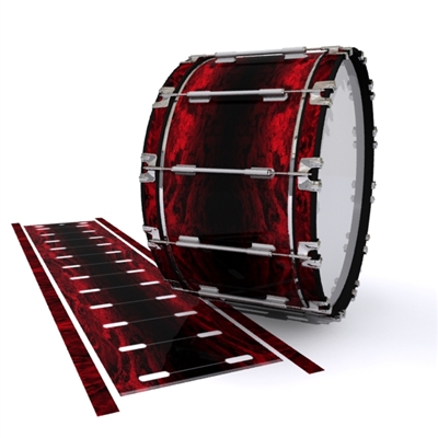 Dynasty 1st Generation Bass Drum Slip - Volcano GEO Marble Fade (Red)