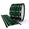 Dynasty 1st Generation Bass Drum Slip - Wave Brush Strokes Green and Black (Green)