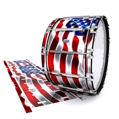 Dynasty Custom Elite Bass Drum Slip - Stylized American Flag