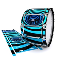 Dynasty Custom Elite Bass Drum Slip - Blue Vortex Illusion (Themed)