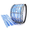 Dynasty Custom Elite Bass Drum Slip - Chaos Brush Strokes Blue and White (Blue)