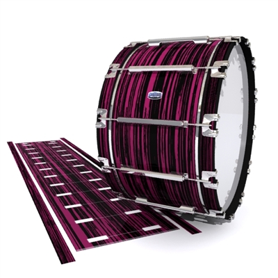 Dynasty Custom Elite Bass Drum Slip - Chaos Brush Strokes Maroon and Black (Red)