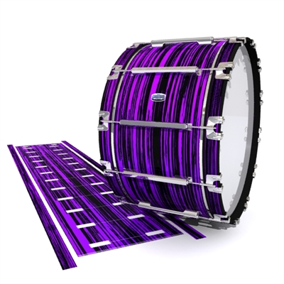 Dynasty Custom Elite Bass Drum Slip - Chaos Brush Strokes Purple and Black (Purple)