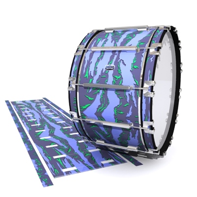 Dynasty Custom Elite Bass Drum Slip - Electric Tiger Camouflage (Purple)