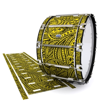 Dynasty Custom Elite Bass Drum Slip - Gold Paisley (Themed)