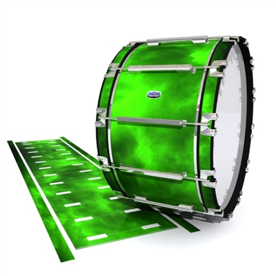 Dynasty Custom Elite Bass Drum Slip - Green Smokey Clouds (Themed)