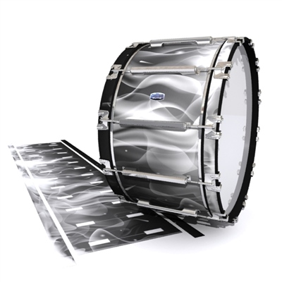 Dynasty Custom Elite Bass Drum Slip - Grey Flames (Themed)