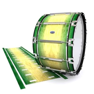 Dynasty Custom Elite Bass Drum Slip - Jungle Stain Fade (Green)