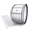 Dynasty Custom Elite Bass Drum Slip - Lateral Brush Strokes Grey and White (Neutral)