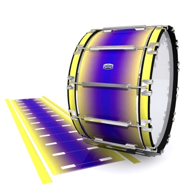 Dynasty Custom Elite Bass Drum Slip - Mystic Horizon (Purple) (Yellow)