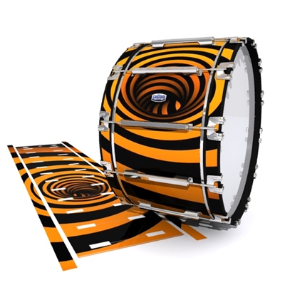 Dynasty Custom Elite Bass Drum Slip - Orange Vortex Illusion (Themed)2