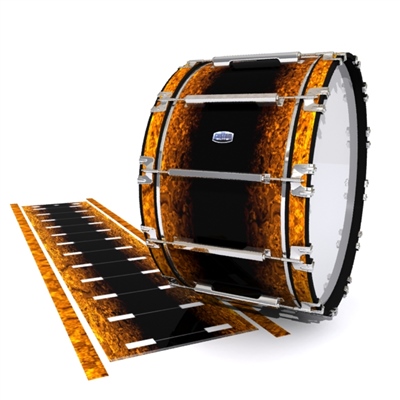 Dynasty Custom Elite Bass Drum Slip - Pangaea Fade (Orange)