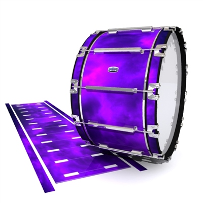 Dynasty Custom Elite Bass Drum Slip - Purple Smokey Clouds (Themed)