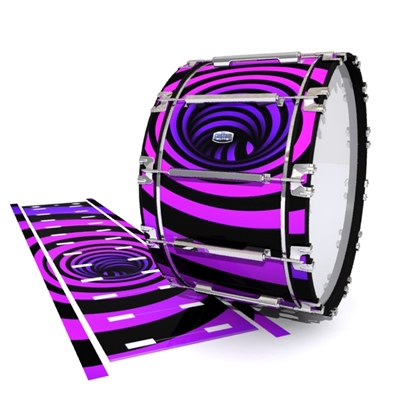Dynasty Custom Elite Bass Drum Slip - Purple Vortex Illusion (Themed)
