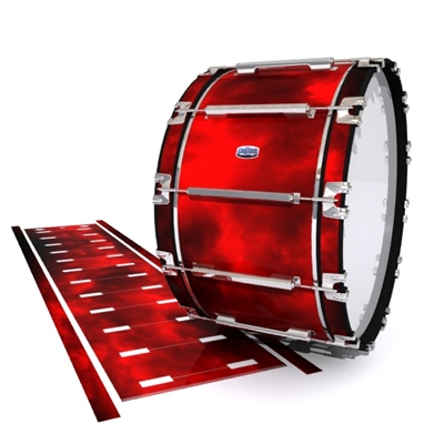 Dynasty Custom Elite Bass Drum Slip - Red Smokey Clouds (Themed)