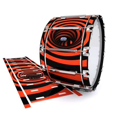 Dynasty Custom Elite Bass Drum Slip - Red Vortex Illusion (Themed)