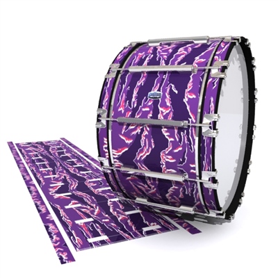 Dynasty Custom Elite Bass Drum Slip - Violet Voltage Tiger Camouflage (Purple)
