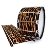 Dynasty Custom Elite Bass Drum Slip - Wave Brush Strokes Orange and Black (Orange)