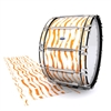 Dynasty Custom Elite Bass Drum Slip - Wave Brush Strokes Orange and White (Orange)