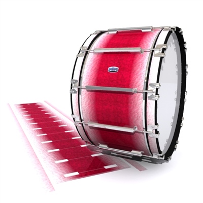 Dynasty Custom Elite Bass Drum Slip - Wicked White Ruby (Red) (Pink)