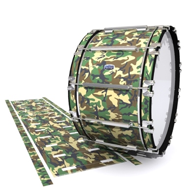 Dynasty Custom Elite Bass Drum Slip - Woodland Traditional Camouflage (Neutral)