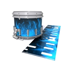 Dynasty DFX 1st Gen. Snare Drum Slip   - Blue Flames (Themed)