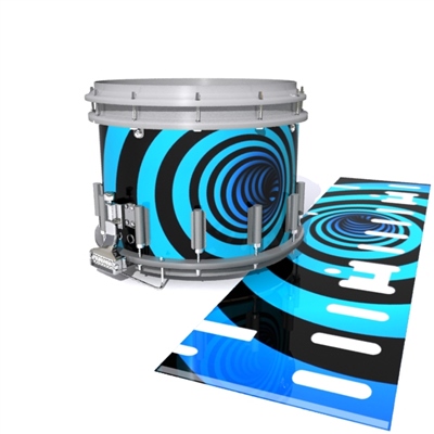 Dynasty DFX 1st Gen. Snare Drum Slip  - Blue Vortex Illusion (Themed)