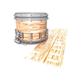 Dynasty DFX 1st Gen. Snare Drum Slip  - Chaos Brush Strokes Orange and White (Orange)