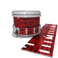 Dynasty DFX 1st Gen. Snare Drum Slip  - Chaos Brush Strokes Red and Black (Red)