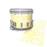 Dynasty DFX 1st Gen. Snare Drum Slip  - Chaos Brush Strokes Yellow and White (Yellow)