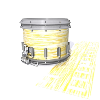 Dynasty DFX 1st Gen. Snare Drum Slip  - Chaos Brush Strokes Yellow and White (Yellow)