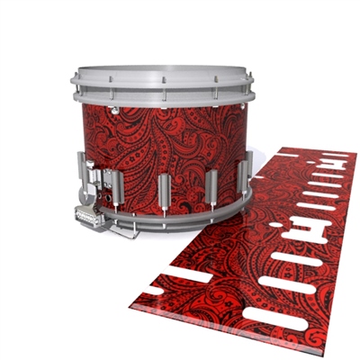 Dynasty DFX 1st Gen. Snare Drum Slip - Deep Red Paisley (Themed)