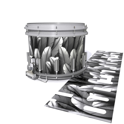 Dynasty DFX 1st Gen. Snare Drum Slip - Grey Feathers (Themed)