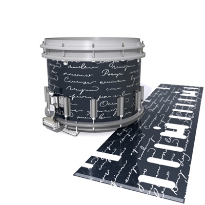 Dynasty DFX 1st Gen. Snare Drum Slip - Illegible Script on Black (Themed)