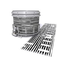Dynasty DFX 1st Gen. Snare Drum Slip  - Lateral Brush Strokes Black and White (Neutral)
