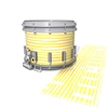 Dynasty DFX 1st Gen. Snare Drum Slip  - Lateral Brush Strokes Yellow and White (Yellow)