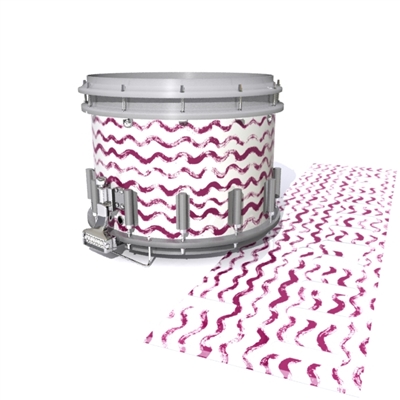 Dynasty DFX 1st Gen. Snare Drum Slip  - Wave Brush Strokes Maroon and White (Red)