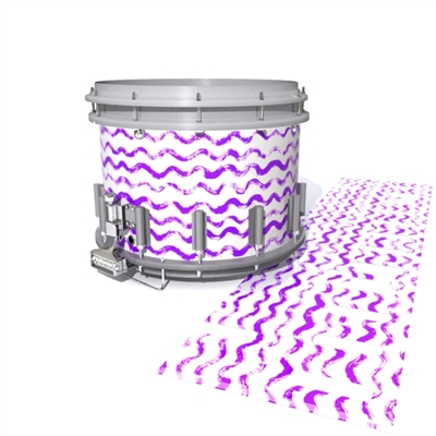 Dynasty DFX 1st Gen. Snare Drum Slip  - Wave Brush Strokes Purple and White (Purple)