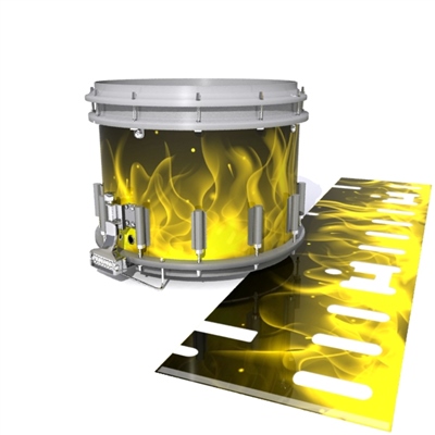 Dynasty DFX 1st Gen. Snare Drum Slip - Yellow Flames (Themed)